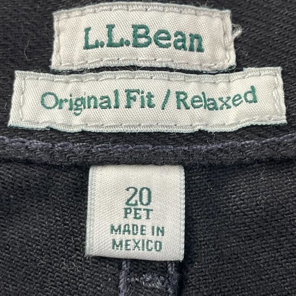 NEW LL‎ Bean Original Fit Relaxed Black Jeans Size 20 Petite Dbl L 299539 Cotton - Picture 4 of 11